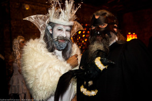Two of the revellers at last year's Goblin Masquerade Ball