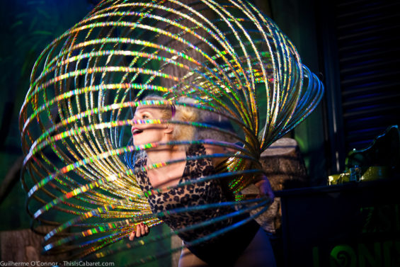 Globe-trotting hula hoop artist Lisa Lottie