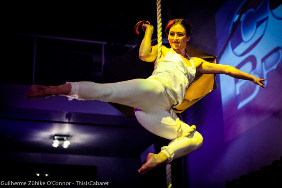 Aerialist Imogen Hoops is a Mary Poppins that doesn't need an umbrella to fly