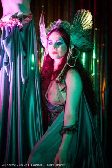 Burlesque dancer Vicky Butterfly plays the High Priestess at Carnesky's Tarot Drome