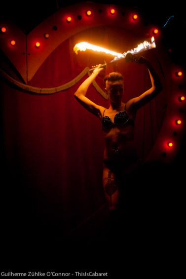 At the Double R Club, it is the Snake (Fervor) that guards Eden with a flaming sword (or two).