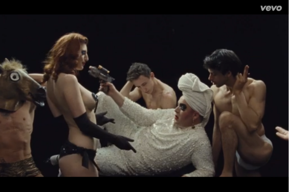 Sophia St Villier and Scottee in the video for Franz Ferdinand's Love illumination