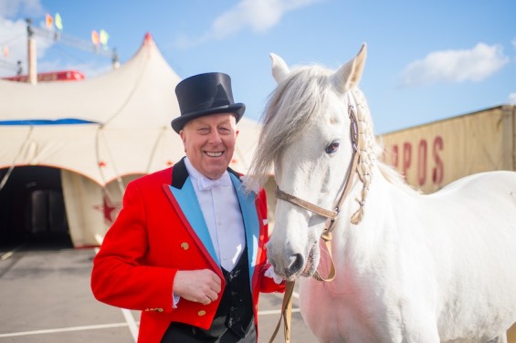 Ringmaster Norman Barrett MBE at Zippo's Circus IMAGE: Piet-Hein Out
