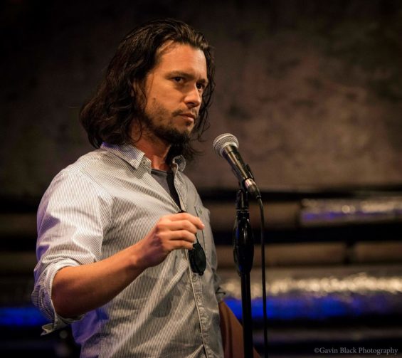 Mike Galsworthy performing at Word Cafe. Image: Gavin Black Photography