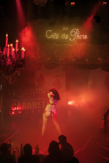 Bettsie Bon Bon's floor-melting performance at the London Cabaret Awards 2015. Image (c) Lisa Thomson